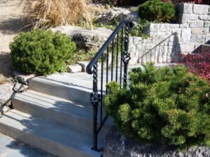 Custom wrought iron railing installation by Berryhill Ornamental Iron — photo 10