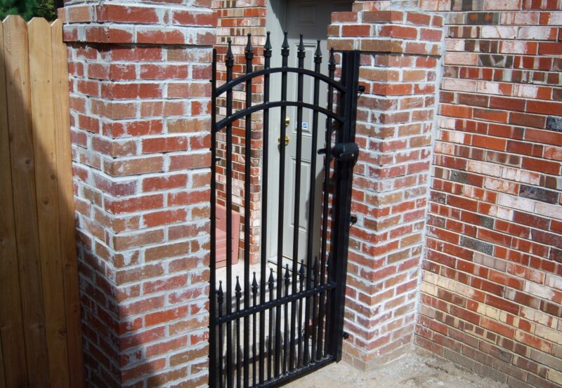 Photo of iron walk gate in Tulsa Oklahoma.