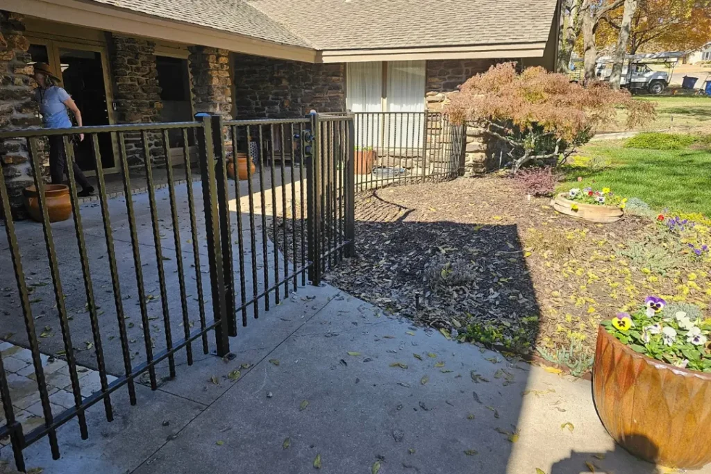 Photo of exterior iron fencing in Tulsa Oklahoma.
